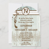 Invitation Monnaie Chocolatée à la campagne Bois de la grange (Dos)