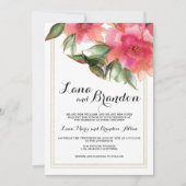 Invitation Monnaie corail rose blanc or parties scintillant f (Devant)