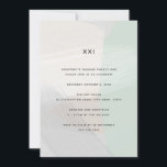 Invitation Monnaie d'Art Abstraite minimaliste Vert 21e anniv<br><div class="desc">Minimaliste Art Abstrait Mint Green 21st Birthday Invitation Peut être entièrement customisé pour répondre à vos besoins. © Gorjo Designs. Fait pour vous via la plateforme Zazzle. // Vous cherchez des articles correspondants ? Autre papeterie de l'ensemble disponible dans la section "collections" de mon magasin. // Besoin d'aide pour customiser...</div>