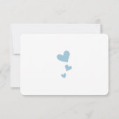 Invitation Monnaie de Corail Bleu Typographie Florale Mariage (Dos)