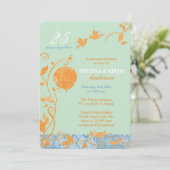 Invitation Monnaie des Inséparables 25e fête Mariage (Debout devant)