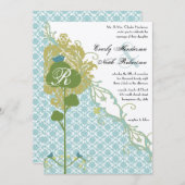 Invitation Monnaie des oiseaux rustiques romantiques Mariage (Devant / Derrière)