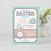 Invitation Monnaie d'invitation à la chasse aux oeufs de Bunn (Debout devant)