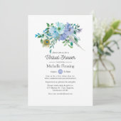 Invitation Monnaie et Boho bleu Virtual Bride ou Baby shower (Debout devant)