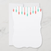 Invitation Monnaie et corail Moderne Tear Drop perlé Invitati (Dos)