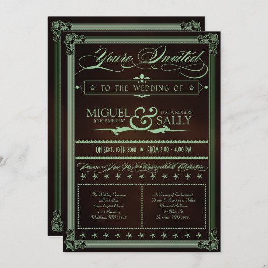 Invitation Monnaie et do-it-yourself chocolat (Devant / Derrière)