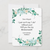 Invitation Monnaie Et Pêche Fleur Wreath Vous Serez Bridesmai (Dos)