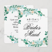 Invitation Monnaie Et Pêche Fleur Wreath Vous Serez Bridesmai (Devant / Derrière)