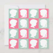 Invitation Monnaie et rose Victorian Silhouette Sexe Révélati (Dos)