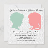 Invitation Monnaie et rose Victorian Silhouette Sexe Révélati (Devant)