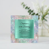 Invitation Monnaie Iridescente Diamond Huile Studded 60e anni (Debout devant)