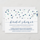 Invitation Monnaie & Marine Confetti Dots Bridal Showbale Inv (Devant)