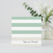 Invitation Monnaie, Pale et White Stripes Anniversaire (Debout devant)