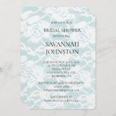 Invitation Monnaie romantique Roses blanches Fête des mariées (Devant / Derrière)