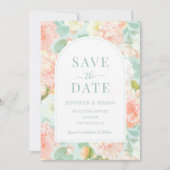 Invitation Monnaie Rose Romantique Boho Floral Turquoise Enre (Devant)