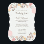 Invitation Monnaie Rose Sweet Floral Wreath Wedding Invitatio<br><div class="desc">Plus de jolies invitations de mariage florales dans le Little Bayleigh Store!</div>