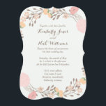 Invitation Monnaie Rose Sweet Floral Wreath Wedding Invitatio<br><div class="desc">Plus de jolies invitations de mariage florales dans le Little Bayleigh Store!</div>
