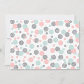 Invitation Monnaie Rose Vive Et Argent 1er Anniversaire Invit (Dos)