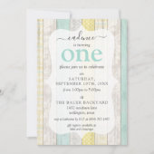 Invitation Monnaie rustique et âge personnalisé jaune Anniver (Devant)