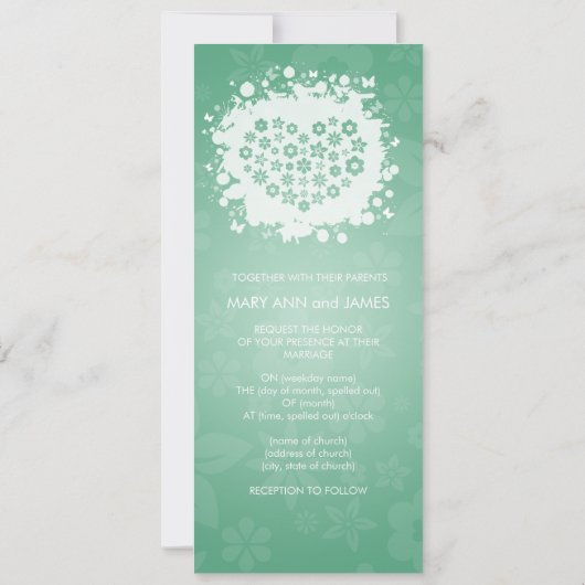 Invitation Monnaie secrète Mariage moderne (Dos)