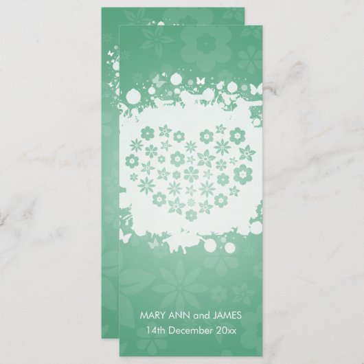 Invitation Monnaie secrète Mariage moderne (Devant / Derrière)