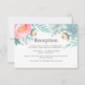 Invitation Monnaie Tropicale Réception de mariage d'été Flora (Devant)
