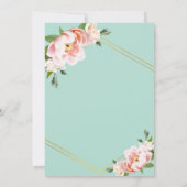 Invitation Monnaie verte couleur rose vif (Dos)