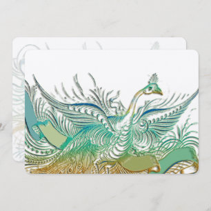 Invitation Monnaie Vintage Romantique Peacock Birds Mariage