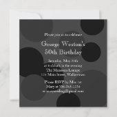 Invitation monochromatique d'anniversaire (Devant)