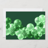Invitation Monochrome Green Balloon Arch Anniversaire moderne (Dos)