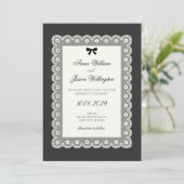 Invitation Monochrome minimalist elegant wedding (Debout devant)
