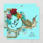 INVITATION MONOGRAM BABY SHOWER 3 (Devant / Derrière)