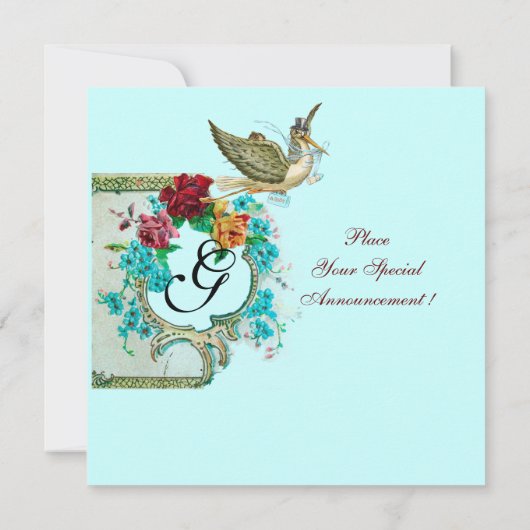 INVITATION MONOGRAM BABY SHOWER 3 (Dos)