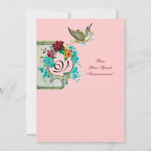 INVITATION MONOGRAM BABY SHOWER 3 (Dos)