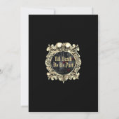 Invitation Monogram Gothic Ruins Roses Floral Wedding (Dos)