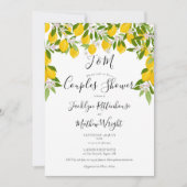 Invitation Monogram Lemons Blossom Mariage Couples Douche (Devant)