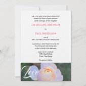 Invitation Monogram Pastel Rose Rose Love (Devant)
