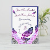 Invitation Monogram Quinceañera 15 Et prendre le vol RSVP & (Debout devant)