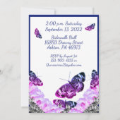 Invitation Monogram Quinceañera 15 Et prendre le vol RSVP & (Dos)