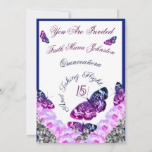 Monogram Quinceañera 15 Et prendre le vol RSVP &