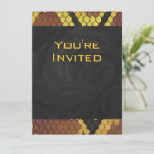 Invitation Monogram Snake Brown et Gold Print (Debout devant)