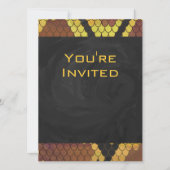 Invitation Monogram Snake Brown et Gold Print (Devant)