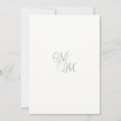 Invitation Monogram Watercolor Floral Wreath Wedding (Dos)
