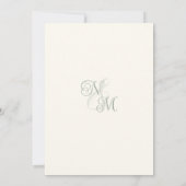 Invitation Monogram Watercolor Floral Wreath Wedding (Dos)