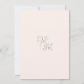 Invitation Monogram Watercolor Floral Wreath Wedding (Dos)