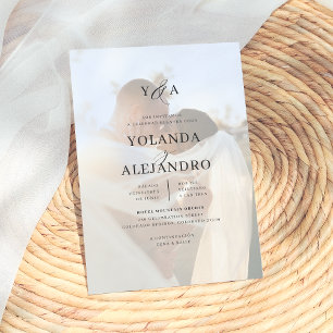 Invitation Monograma de Boda Invitaciones Elegantes con Foto