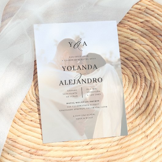 Invitation Monograma de Boda Invitaciones Elegantes con Foto