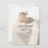 Invitation Monograma de Boda Invitaciones Elegantes con Foto (Devant)