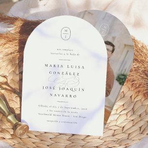 Invitation Monograma Formal Invitación de Boda Elegante