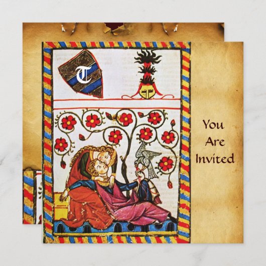 INVITATION MONOGRAMME AMOUR ÉTERNEL (Devant / Derrière)